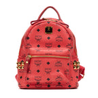 Backpack Mini Side Studded Stark Backpack Fuchsia Visetos Coated Canvas