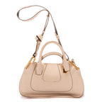 Bolso de hombro Hayley de piel granulada color marfil
