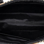 Shoulder Bag Horizontal Tote Black Haymarket Check Canvas