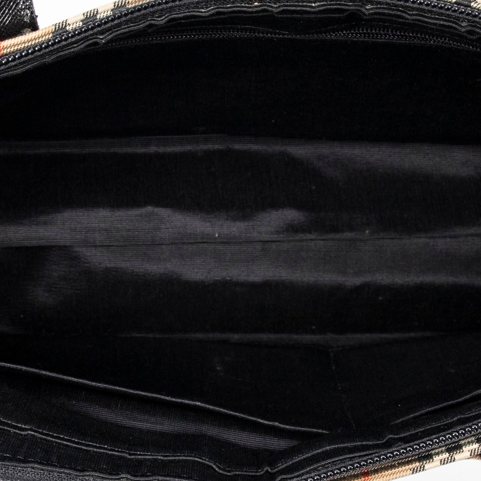 Shoulder Bag Horizontal Tote Black Haymarket Check Canvas