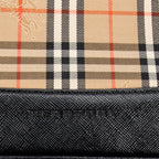 Shoulder Bag Horizontal Tote Black Haymarket Check Canvas