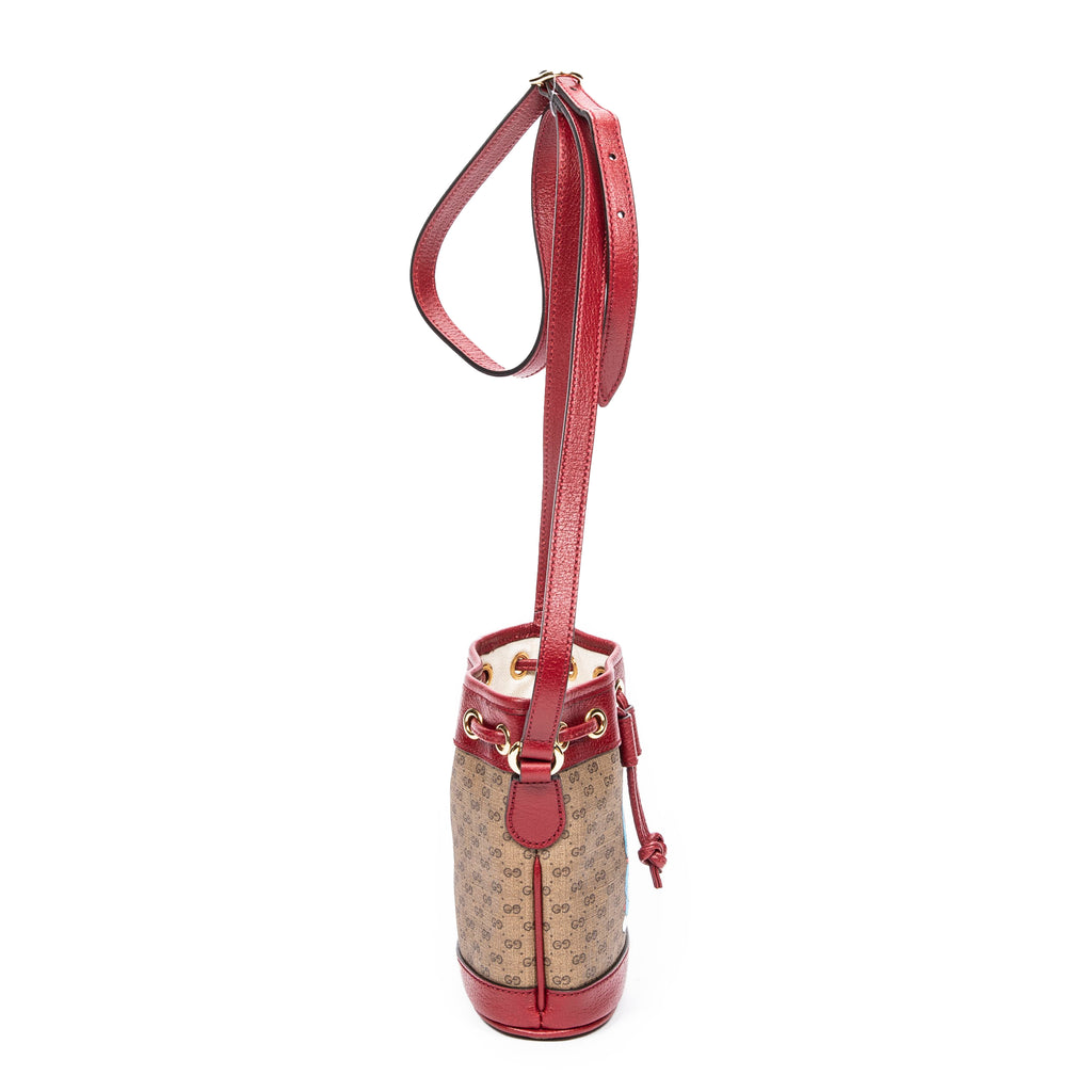 Shoulder Bag Ltd. Ed. Gucci x Doraemon Mini Bucket Crossbody Brown Microguccissima Coated Canvas