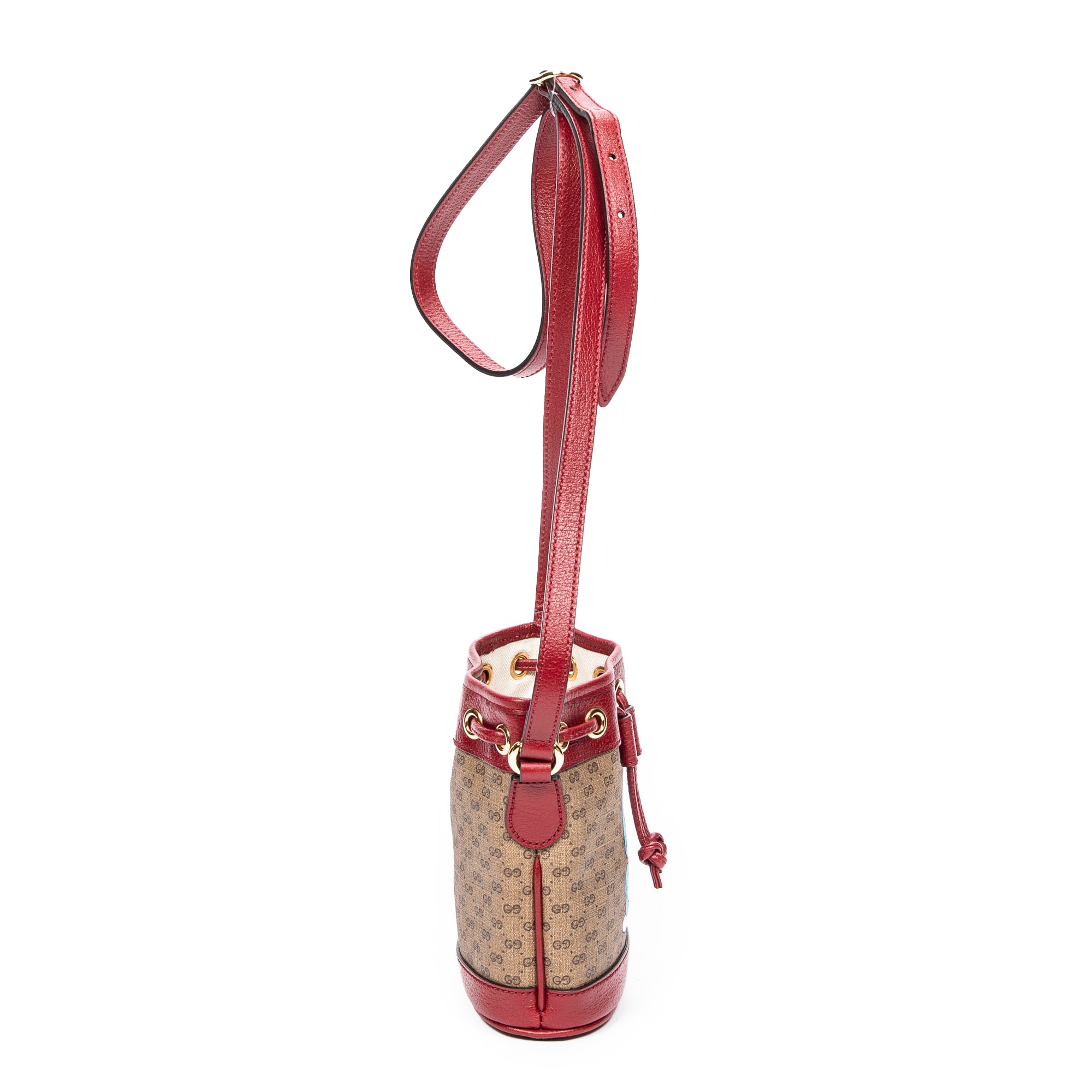 Shoulder Bag Ltd. Ed. Gucci x Doraemon Mini Bucket Crossbody Brown Microguccissima Coated Canvas