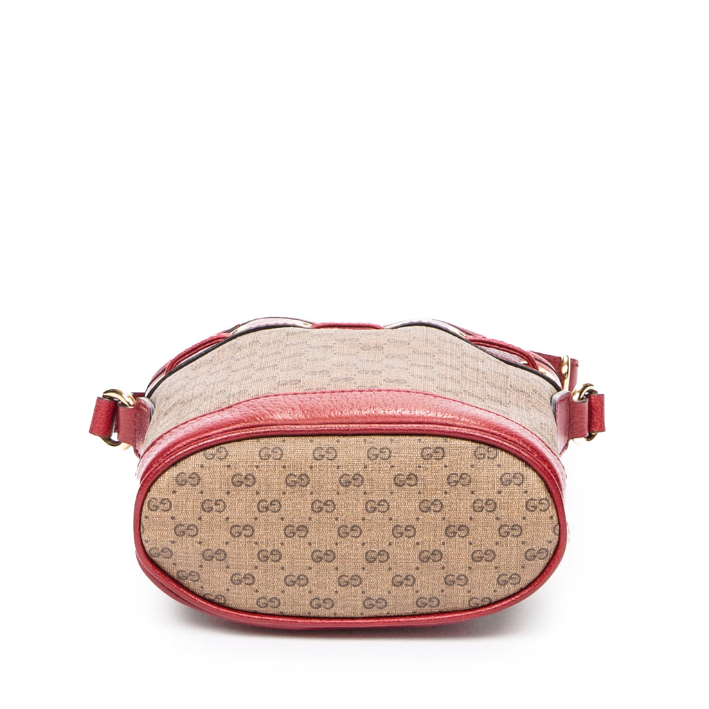 Shoulder Bag Ltd. Ed. Gucci x Doraemon Mini Bucket Crossbody Brown Microguccissima Coated Canvas