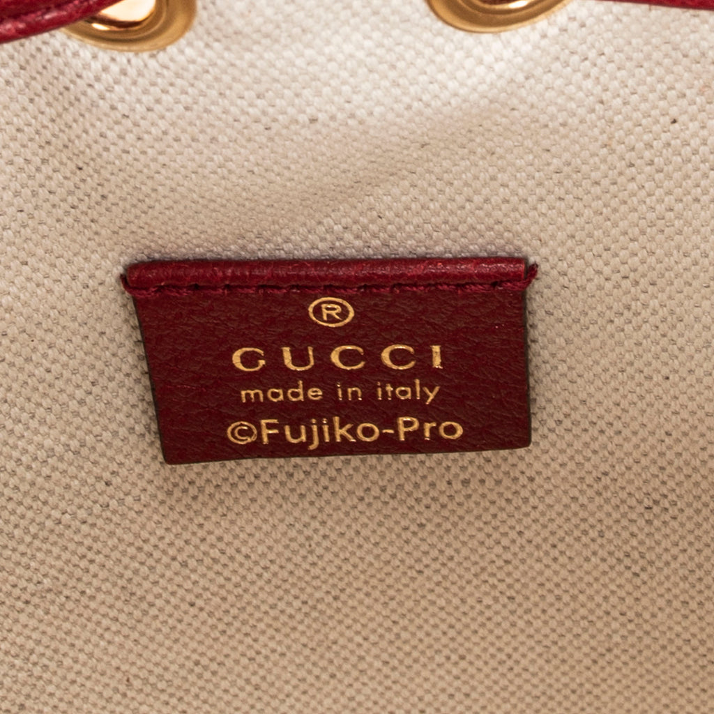 Shoulder Bag Ltd. Ed. Gucci x Doraemon Mini Bucket Crossbody Brown Microguccissima Coated Canvas