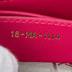 Shoulder Bag Medium Lady Dior Zip PM Fuchsia Cannage Lambskin Leather