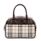 Bolso Mini Dome Lona Beige Nova Check