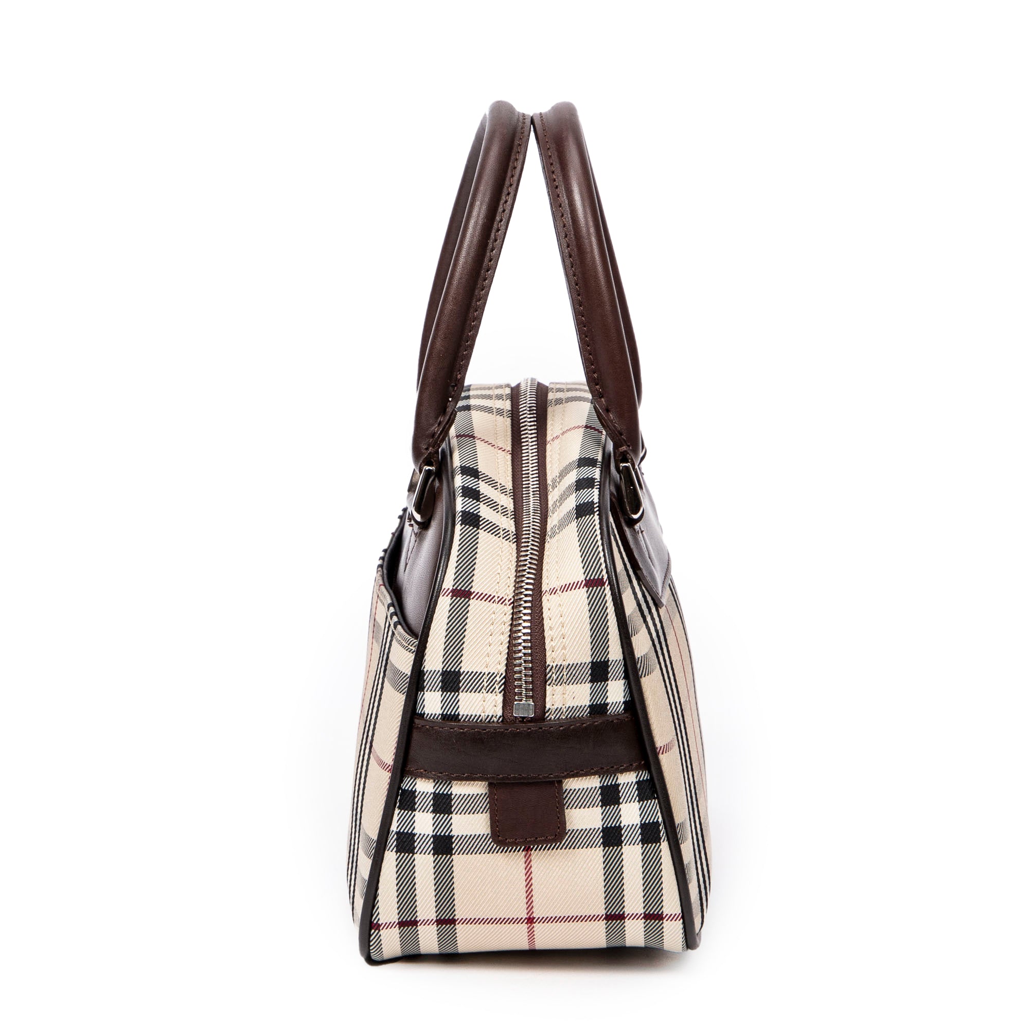 Bolso Mini Dome Lona Beige Nova Check