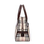 Bolso Mini Dome Lona Beige Nova Check