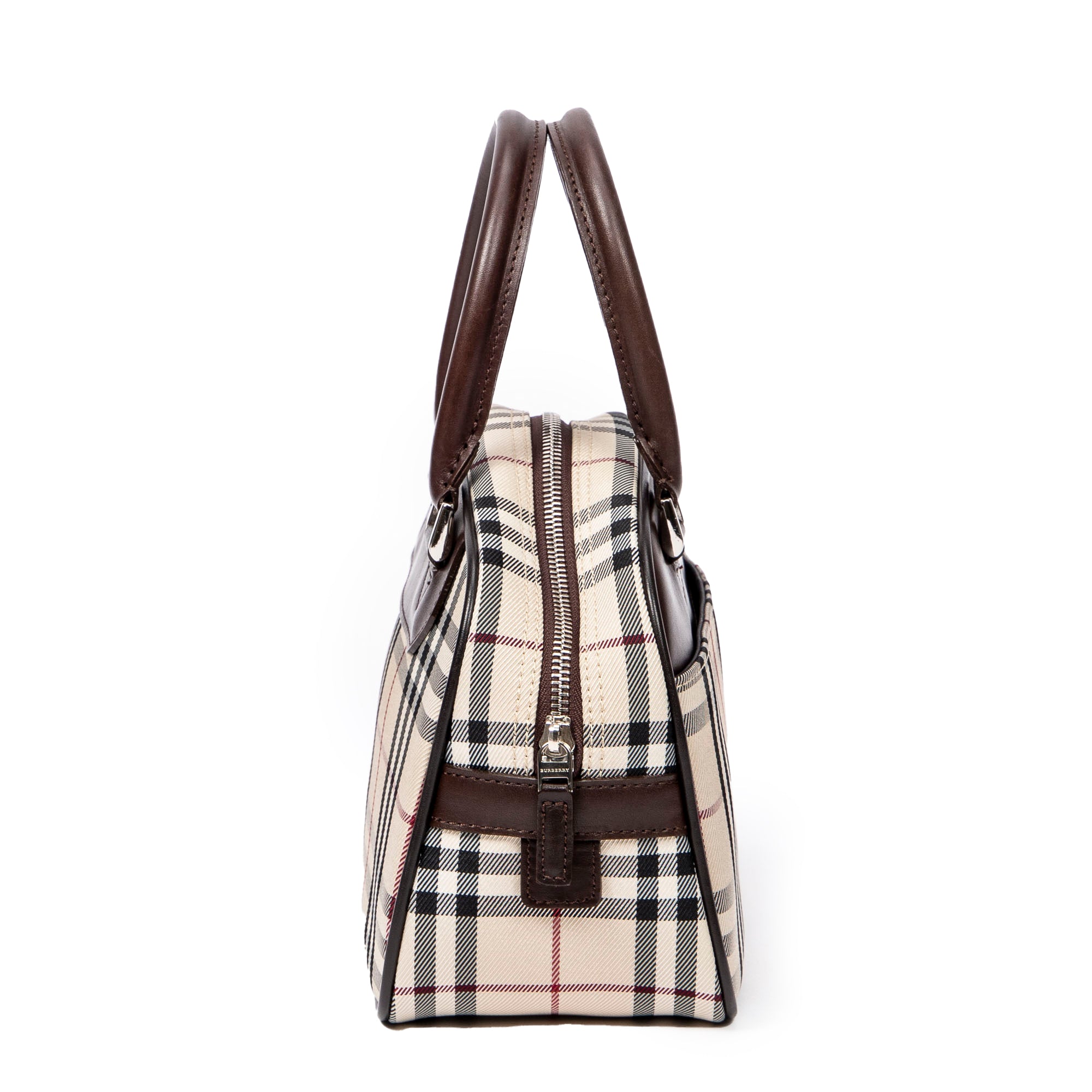 Bolso Mini Dome Lona Beige Nova Check