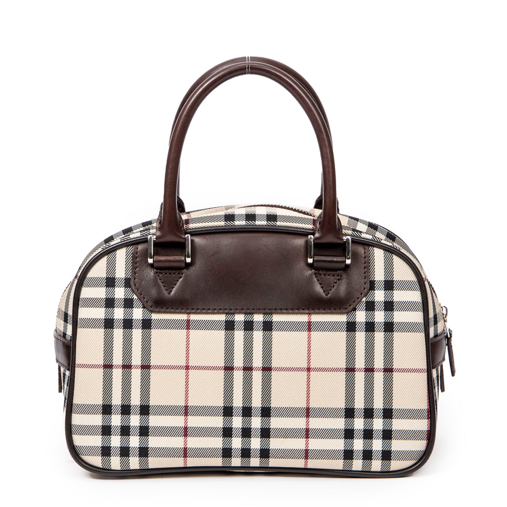 Bolso Mini Dome Lona Beige Nova Check
