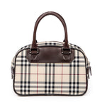 Bolso Mini Dome Lona Beige Nova Check