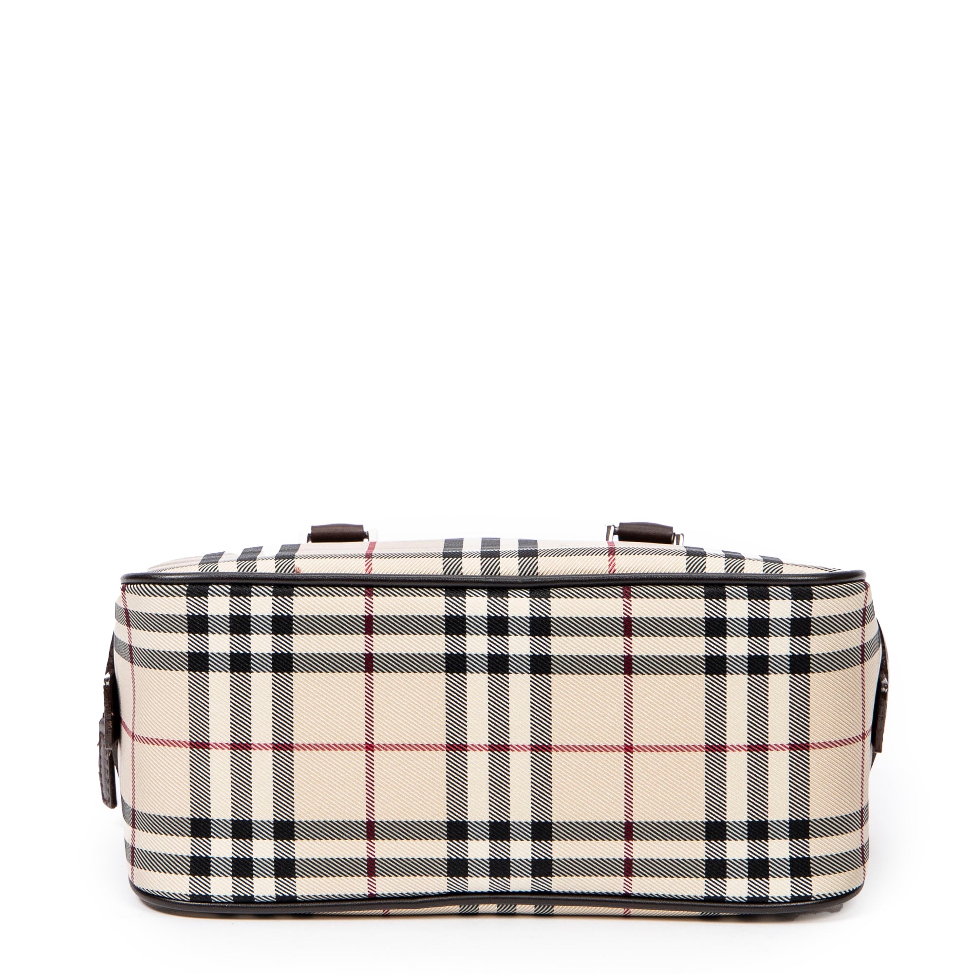 Bolso Mini Dome Lona Beige Nova Check