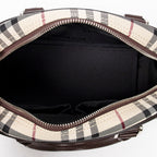 Bolso Mini Dome Lona Beige Nova Check