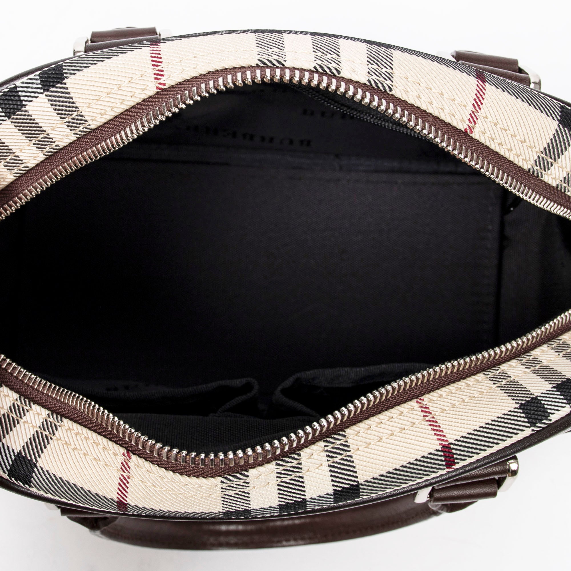 Bolso Mini Dome Lona Beige Nova Check
