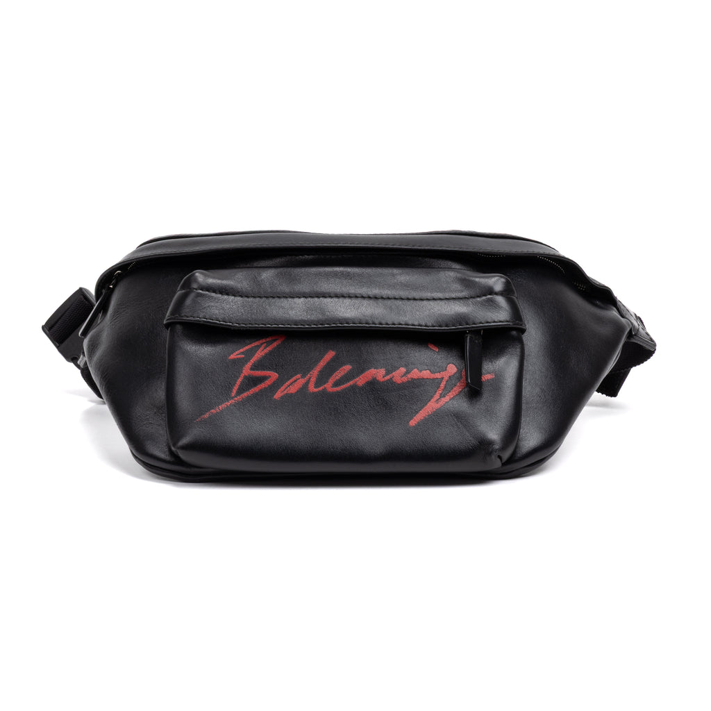 Shoulder Bag Everyday Belt Bag Black Calfskin Leather