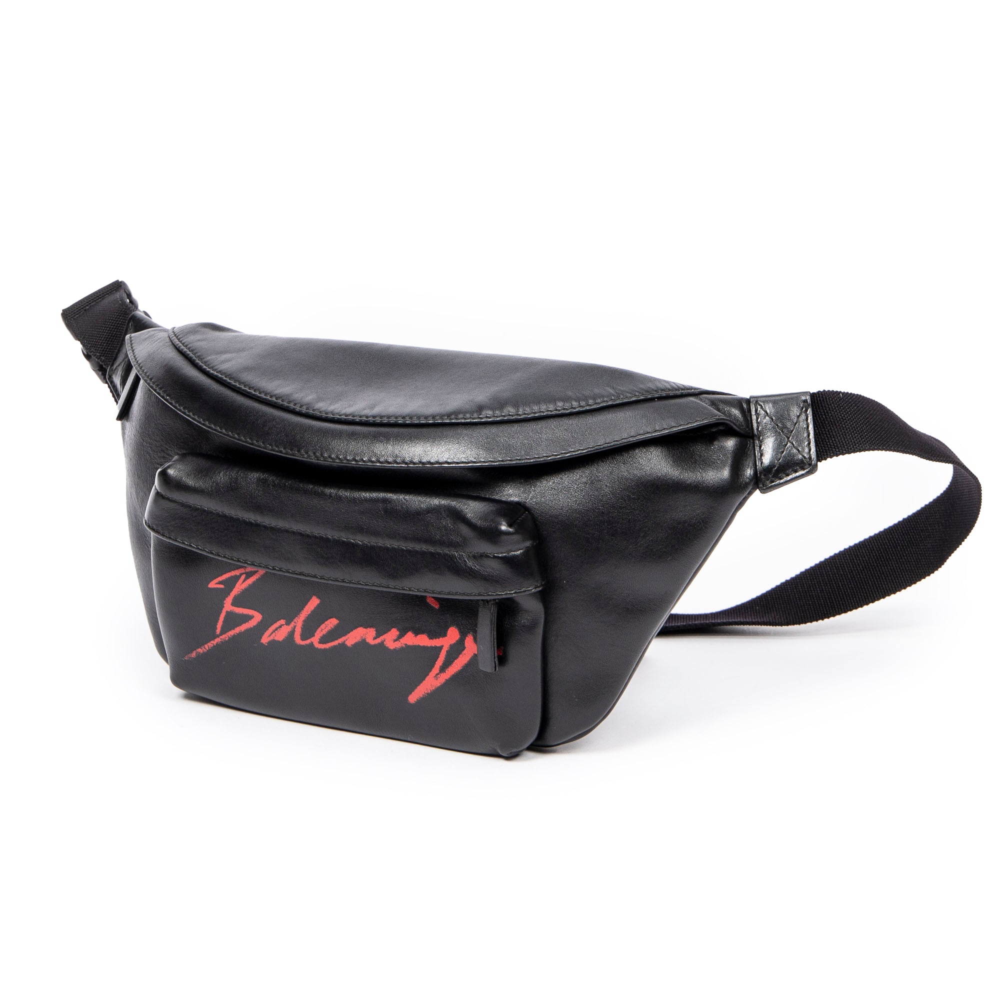 Shoulder Bag Everyday Belt Bag Black Calfskin Leather