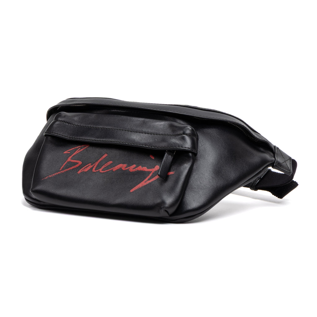 Shoulder Bag Everyday Belt Bag Black Calfskin Leather