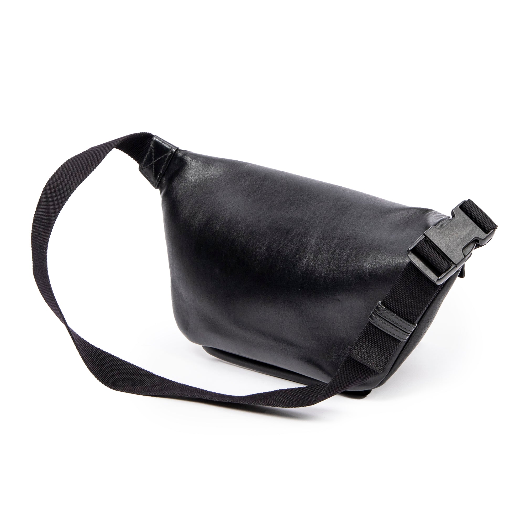 Shoulder Bag Everyday Belt Bag Black Calfskin Leather
