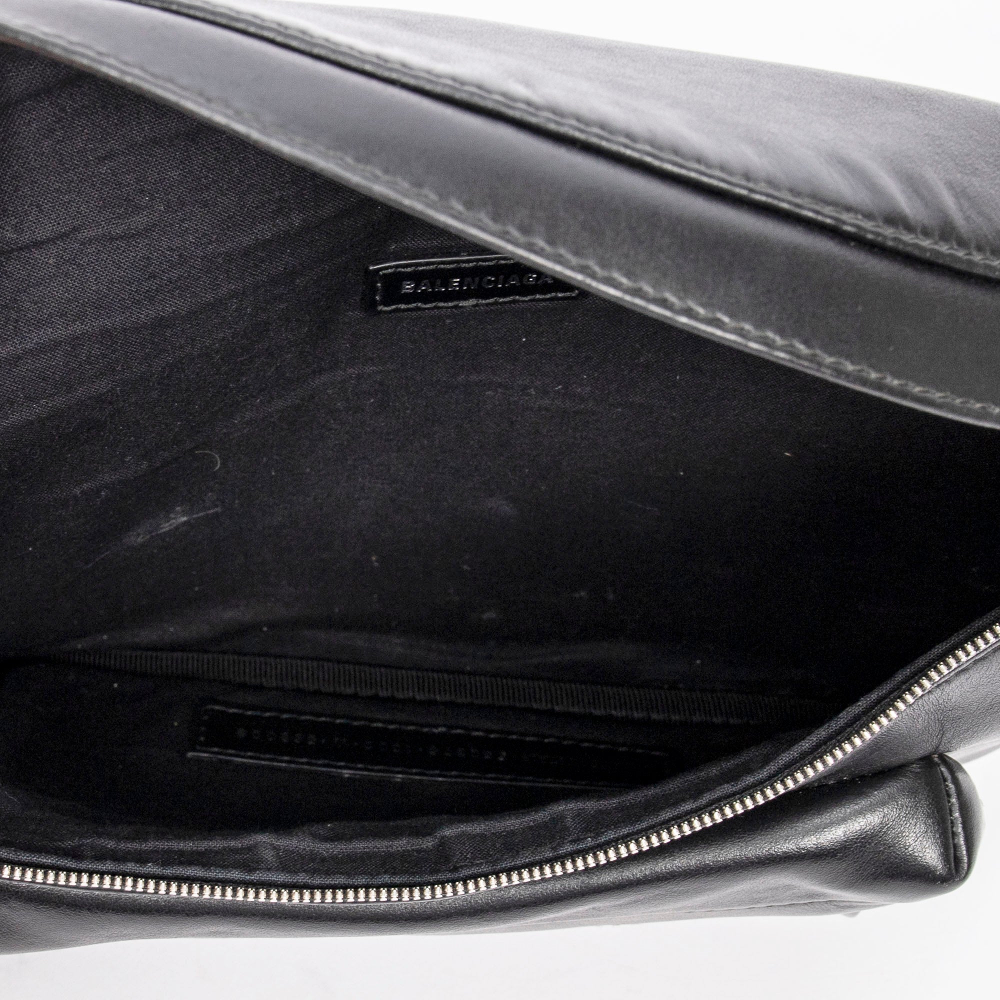 Shoulder Bag Everyday Belt Bag Black Calfskin Leather
