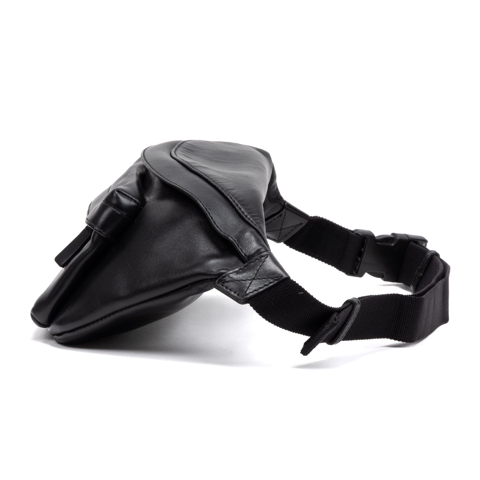 Shoulder Bag Everyday Belt Bag Black Calfskin Leather