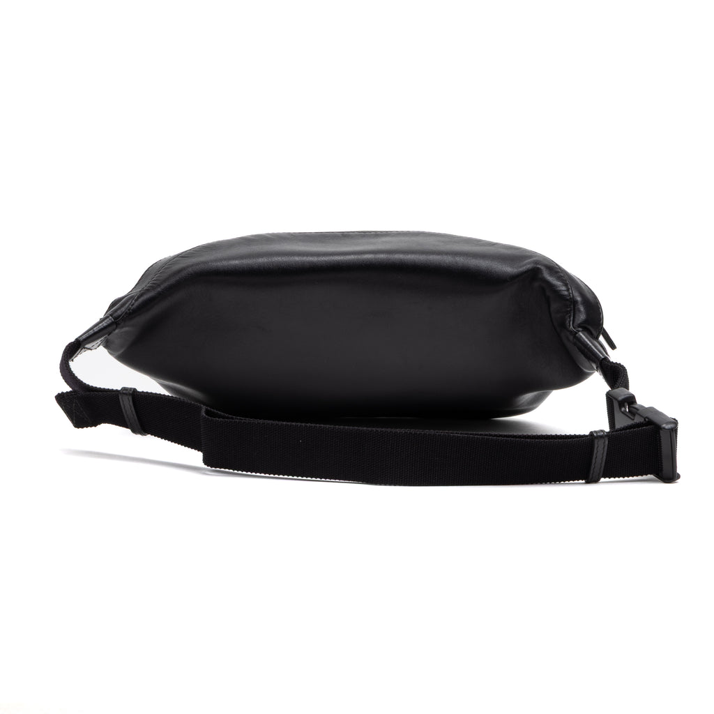 Shoulder Bag Everyday Belt Bag Black Calfskin Leather