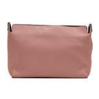 Handbag Large Bicolor Zip Clutch Ivory Grained Leather