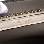 Handbag Large Bicolor Zip Clutch Ivory Grained Leather