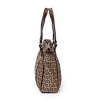Shoulder Bag Medium Square Tote Tan Zucca Canvas