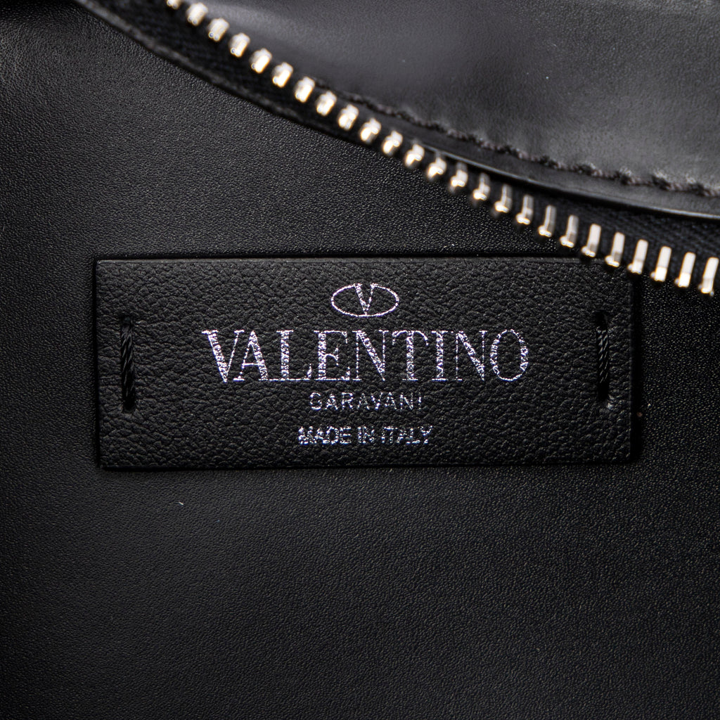 Shoulder Bag Ltd. Ed. Valentino x Emilio Villalba VLTN Belt Bag Black Printed Smooth Leather