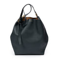 Shoulder Bag Large Eyelet Grommet Hobo Bag Dark Green Calfskin Leather