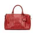 Shoulder Bag Vintage CC Timeless Medium Boston Red Caviar Leather