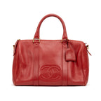 Shoulder Bag Vintage CC Timeless Medium Boston Red Caviar Leather