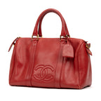 Shoulder Bag Vintage CC Timeless Medium Boston Red Caviar Leather