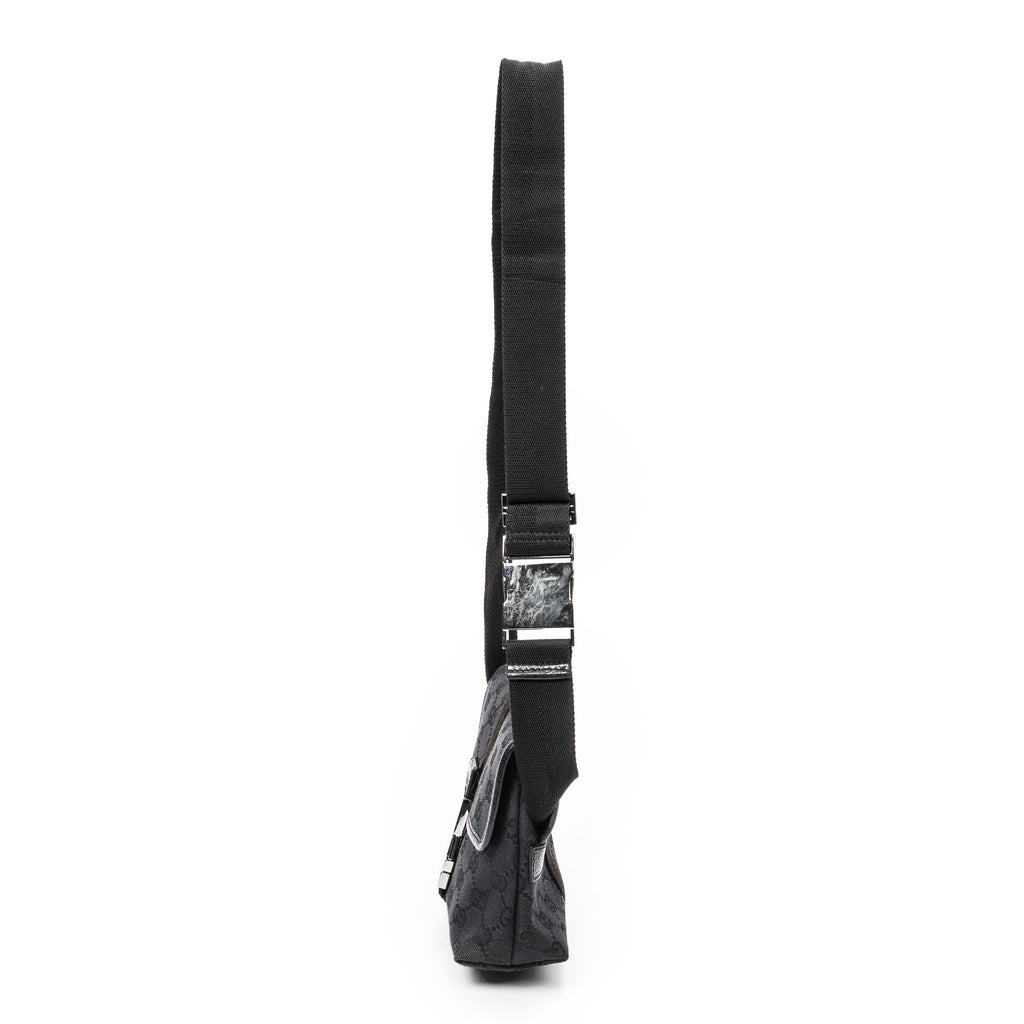 Shoulder Bag Mini Belt Bag Black Monogrammed Canvas