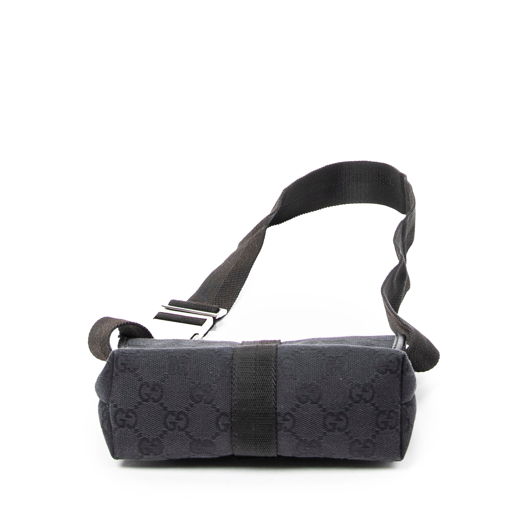 Shoulder Bag Mini Belt Bag Black Monogrammed Canvas
