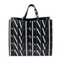 Shoulder Bag Large VLTN Times Tote Black Logo Print Smooth Leather