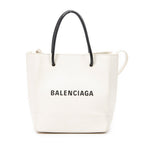 Shoulder Bag XXS Shopping Tote Ivory Grained Leather
