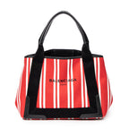 Shoulder Bag Small Navy Cabas Red Striped Canvas