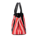 Shoulder Bag Small Navy Cabas Red Striped Canvas