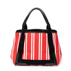 Shoulder Bag Small Navy Cabas Red Striped Canvas