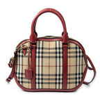 Burberry - Sac bowling Orchard - Beige/Rouge