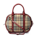 Burberry - Sac bowling Orchard - Beige/Rouge
