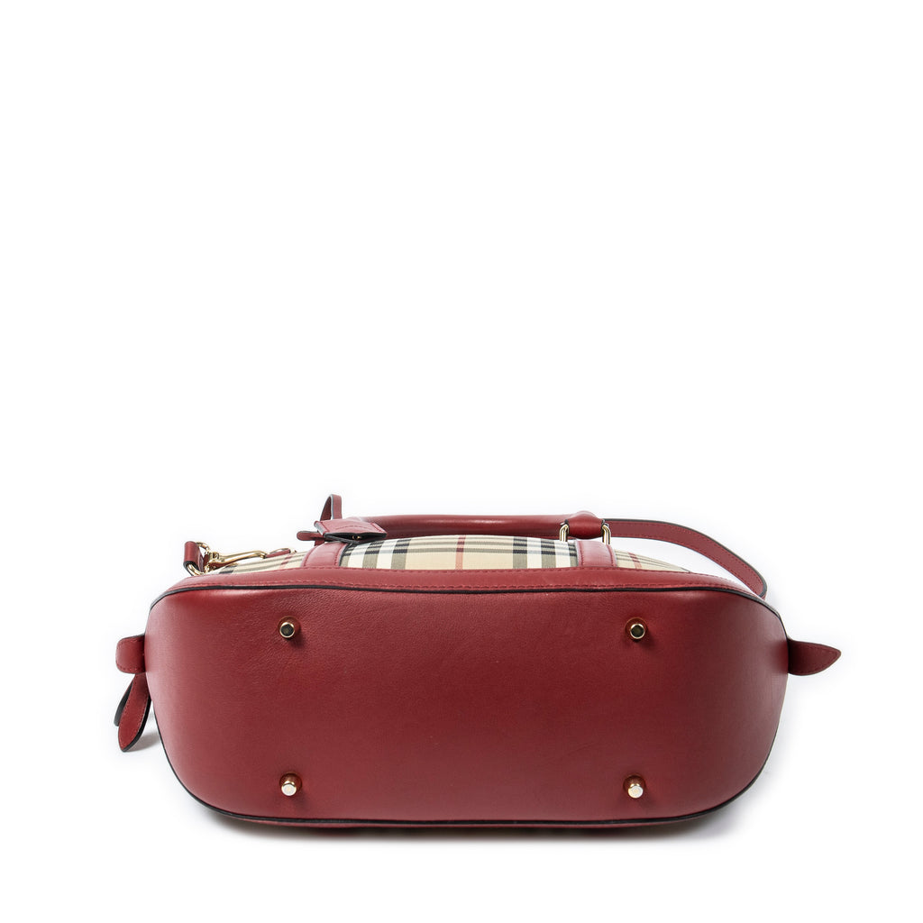 Burberry - Sac bowling Orchard - Beige/Rouge