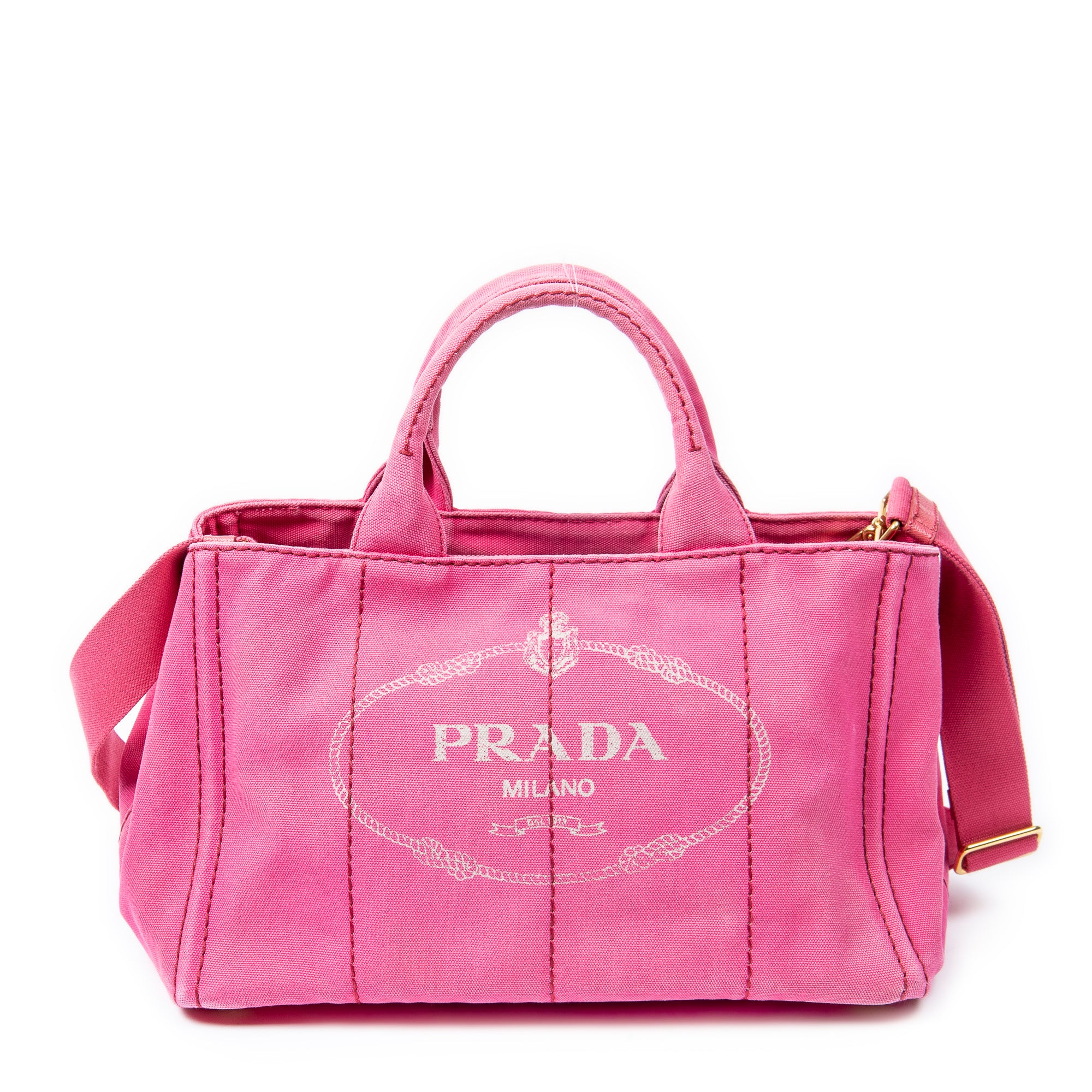 Shoulder Bag Medium Canapa Tote Fuchsia Pink Canapa Canvas