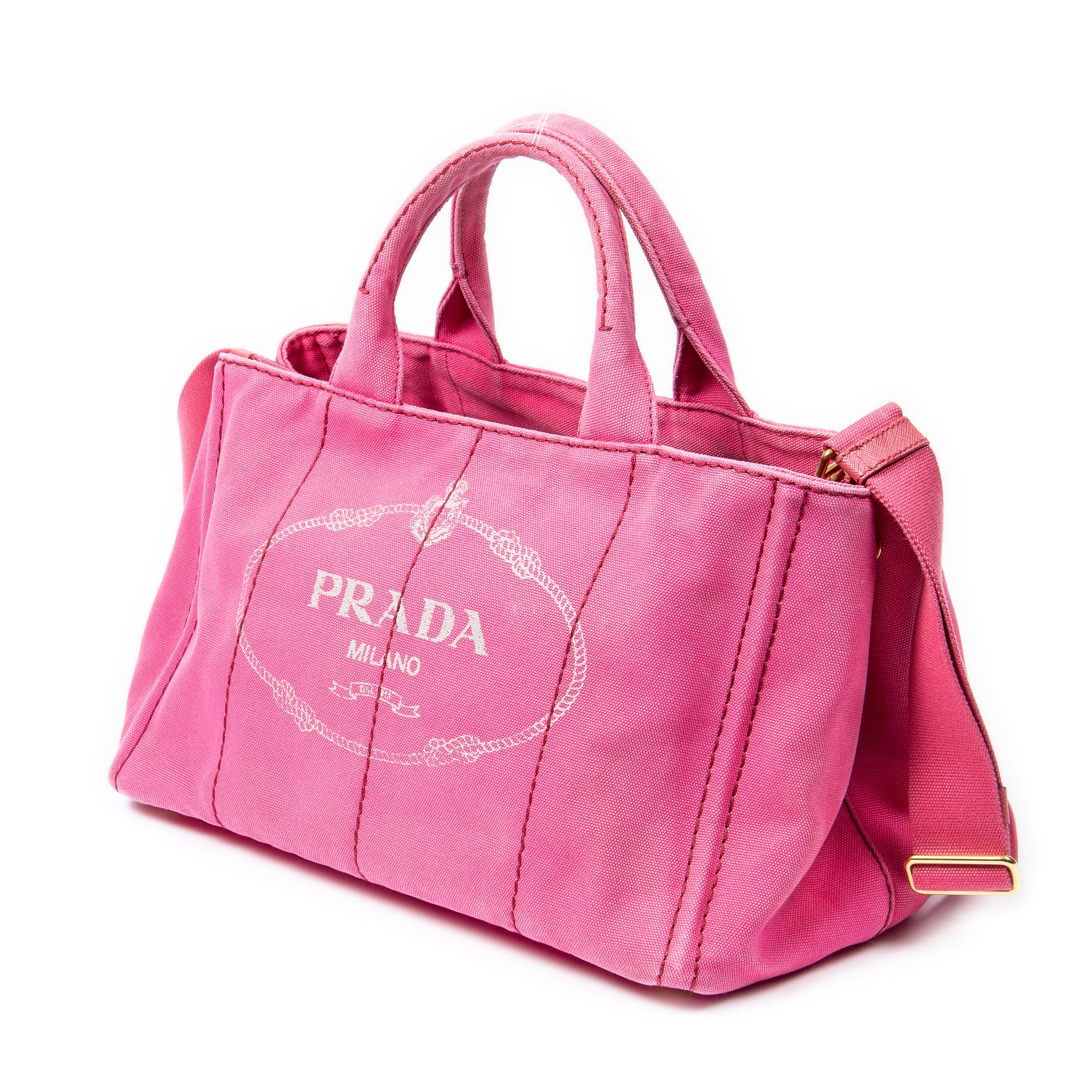 Shoulder Bag Medium Canapa Tote Fuchsia Pink Canapa Canvas