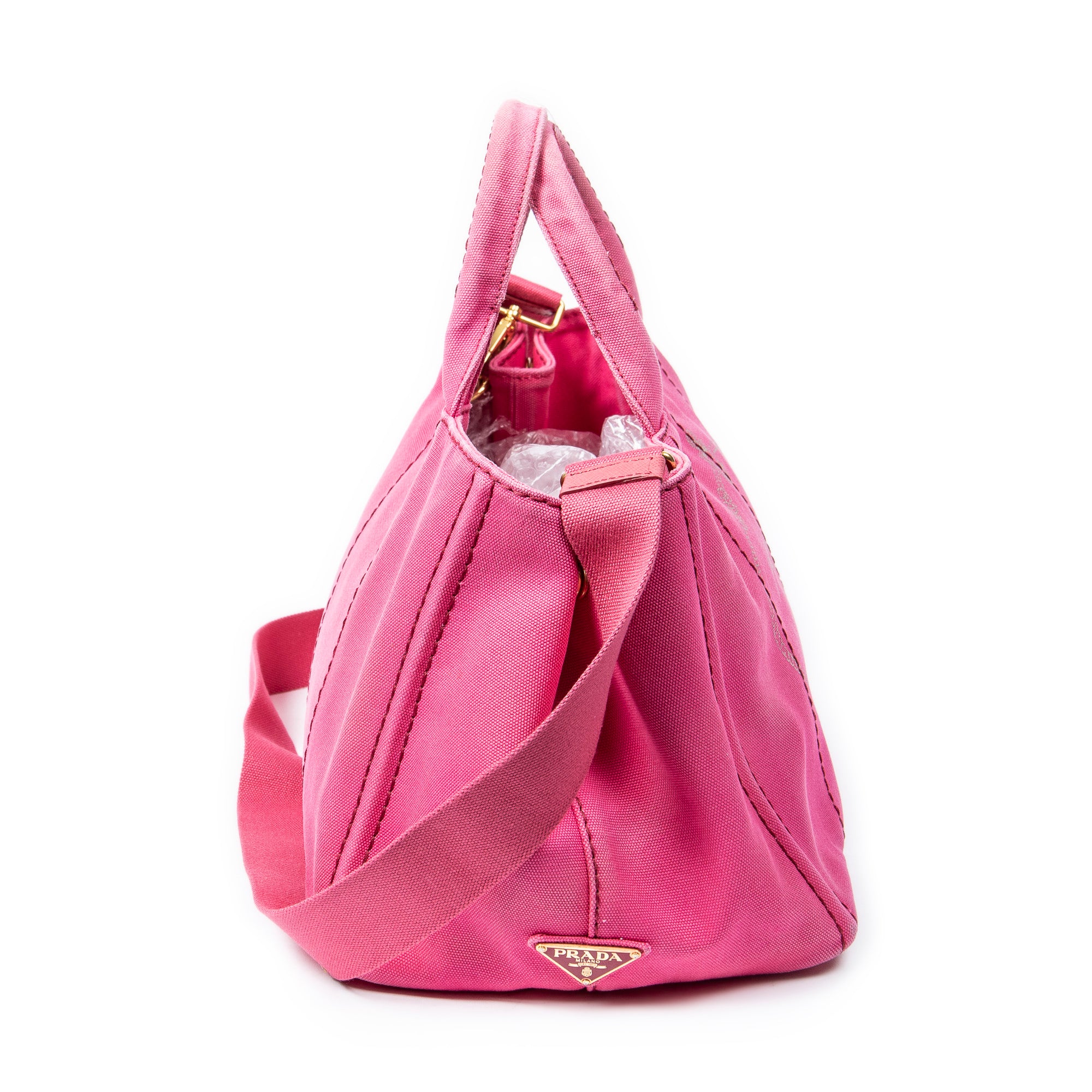 Shoulder Bag Medium Canapa Tote Fuchsia Pink Canapa Canvas
