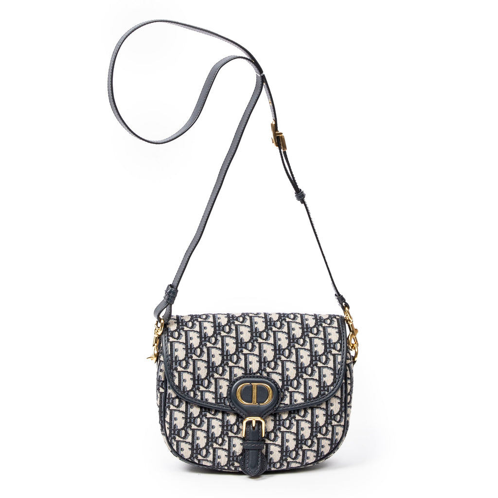 Shoulder Bag Medium Bobby Flap Crossbody Beige Diorissimo Canvas