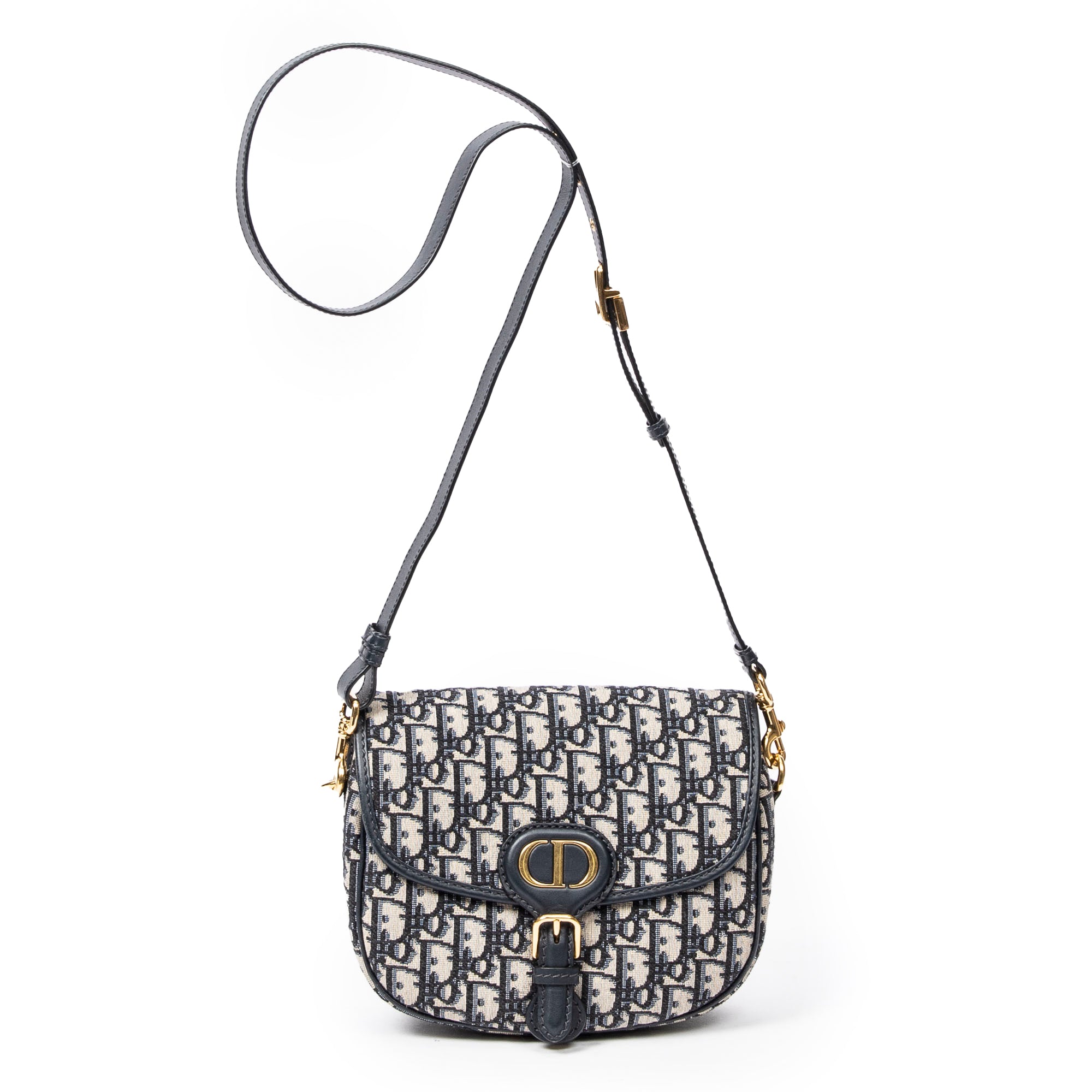 Shoulder Bag Medium Bobby Flap Crossbody Beige Diorissimo Canvas