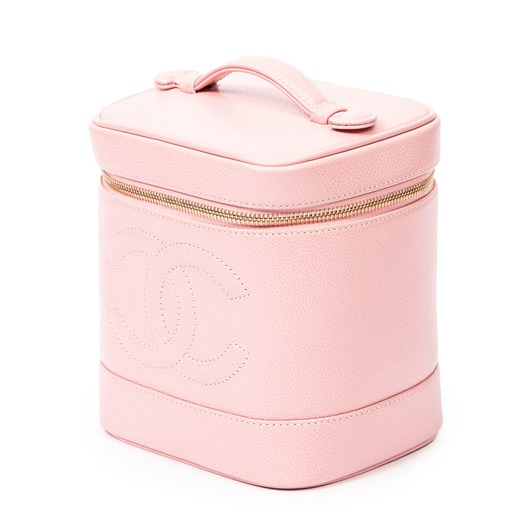 Shoulder Bag CC Vanity Case Pink Caviar Leather